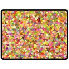 Multicolored Mixcolor Geometric Pattern Fleece Blanket (large)  by paulaoliveiradesign