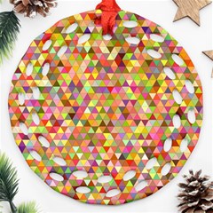 Multicolored Mixcolor Geometric Pattern Ornament (round Filigree)