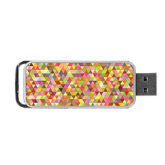 Multicolored Mixcolor Geometric Pattern Portable Usb Flash (two Sides) by paulaoliveiradesign