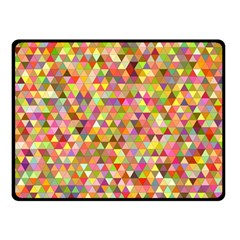 Multicolored Mixcolor Geometric Pattern Double Sided Fleece Blanket (small)  by paulaoliveiradesign