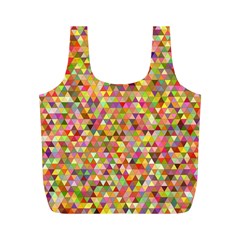 Multicolored Mixcolor Geometric Pattern Full Print Recycle Bags (m)  by paulaoliveiradesign