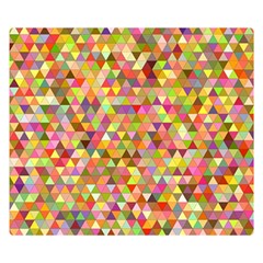 Multicolored Mixcolor Geometric Pattern Double Sided Flano Blanket (small)  by paulaoliveiradesign