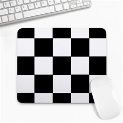 Grid Domino Bank And Black Large Mousepads by Nexatart