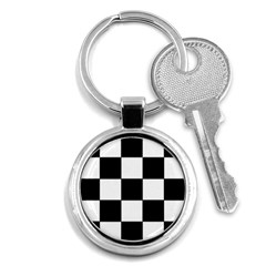 Grid Domino Bank And Black Key Chains (round)  by Nexatart