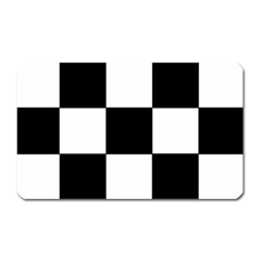 Grid Domino Bank And Black Magnet (rectangular) by Nexatart