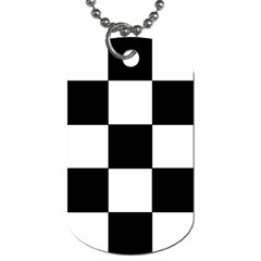 Grid Domino Bank And Black Dog Tag (two Sides) by Nexatart