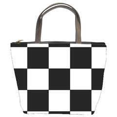 Grid Domino Bank And Black Bucket Bags by Nexatart