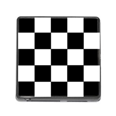 Grid Domino Bank And Black Memory Card Reader (square) by Nexatart