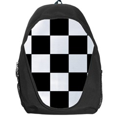 Grid Domino Bank And Black Backpack Bag by Nexatart