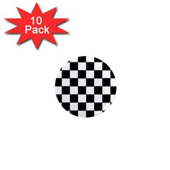 Grid Domino Bank And Black 1  Mini Magnet (10 pack) 