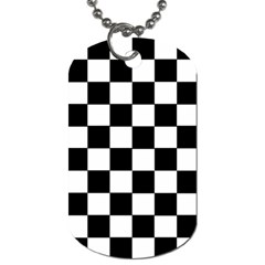 Grid Domino Bank And Black Dog Tag (One Side)