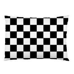 Grid Domino Bank And Black Pillow Case (Two Sides)