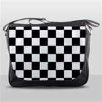 Grid Domino Bank And Black Messenger Bags Front