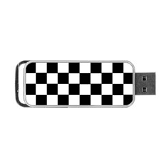 Grid Domino Bank And Black Portable USB Flash (One Side)