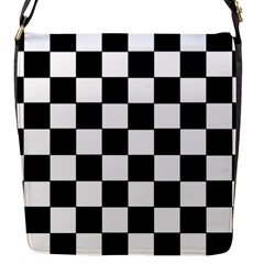 Grid Domino Bank And Black Flap Messenger Bag (s) by Nexatart