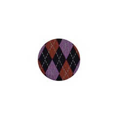 Knit Geometric Plaid Fabric Pattern 1  Mini Magnets by paulaoliveiradesign