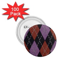 Knit Geometric Plaid Fabric Pattern 1 75  Buttons (100 Pack)  by paulaoliveiradesign