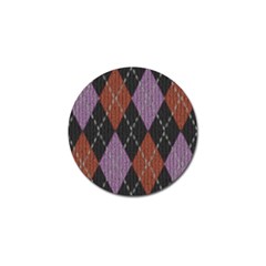 Knit Geometric Plaid Fabric Pattern Golf Ball Marker (4 Pack) by paulaoliveiradesign