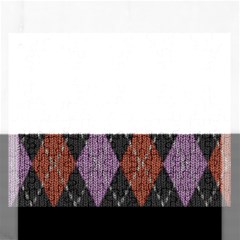 Knit Geometric Plaid Fabric Pattern Rectangular Jigsaw Puzzl by paulaoliveiradesign