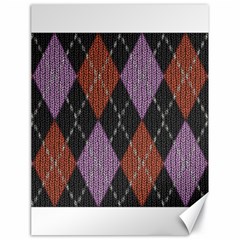 Knit Geometric Plaid Fabric Pattern Canvas 18  X 24  