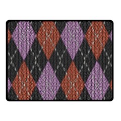 Knit Geometric Plaid Fabric Pattern Fleece Blanket (small) by paulaoliveiradesign