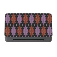 Knit Geometric Plaid Fabric Pattern Memory Card Reader With Cf by paulaoliveiradesign