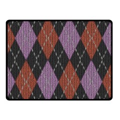 Knit Geometric Plaid Fabric Pattern Double Sided Fleece Blanket (small)  by paulaoliveiradesign