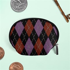 Knit Geometric Plaid Fabric Pattern Accessory Pouches (small)  by paulaoliveiradesign