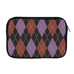 Knit Geometric Plaid Fabric Pattern Apple Macbook Pro 17  Zipper Case by paulaoliveiradesign