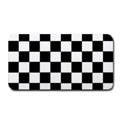 Grid Domino Bank And Black Medium Bar Mats by Nexatart