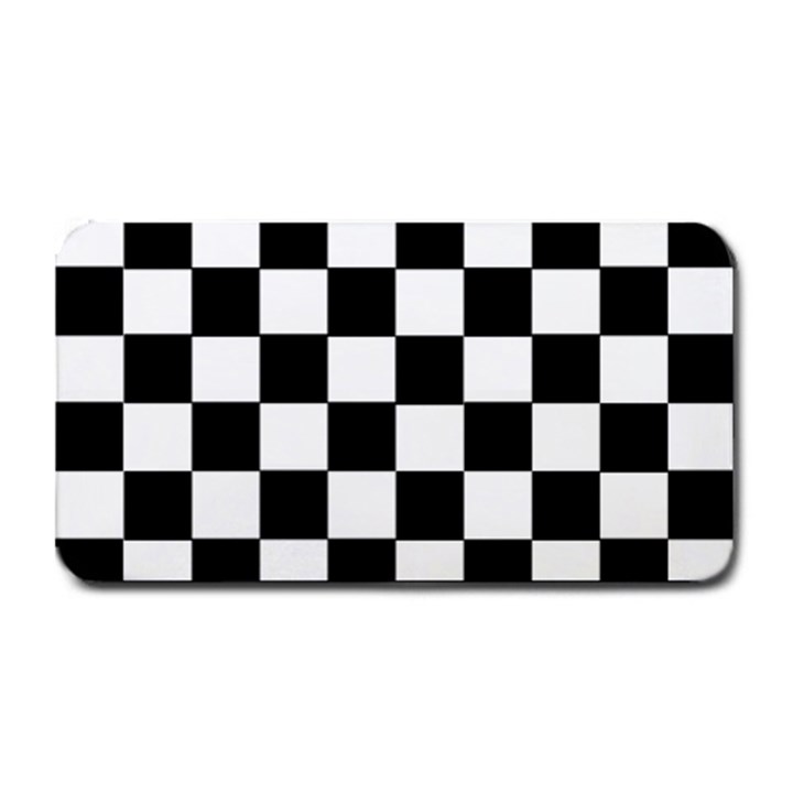 Grid Domino Bank And Black Medium Bar Mats