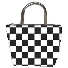 Grid Domino Bank And Black Bucket Bags by Nexatart