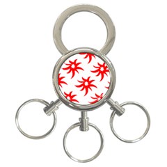 Star Figure Form Pattern Structure 3-ring Key Chains by Nexatart