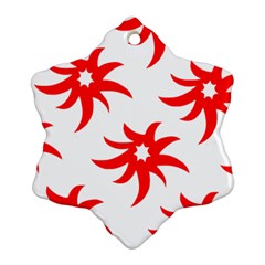 Star Figure Form Pattern Structure Snowflake Ornament (two Sides) by Nexatart