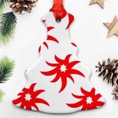 Star Figure Form Pattern Structure Christmas Tree Ornament (two Sides) by Nexatart