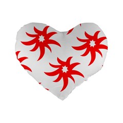 Star Figure Form Pattern Structure Standard 16  Premium Heart Shape Cushions by Nexatart