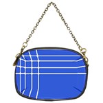 Stripes Pattern Template Texture Blue Chain Purses (Two Sides)  Front