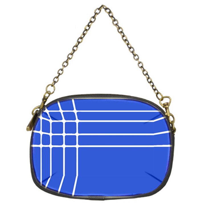 Stripes Pattern Template Texture Blue Chain Purses (Two Sides) 