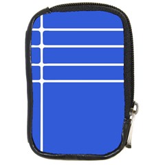 Stripes Pattern Template Texture Blue Compact Camera Cases