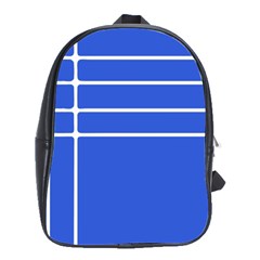 Stripes Pattern Template Texture Blue School Bag (large) by Nexatart