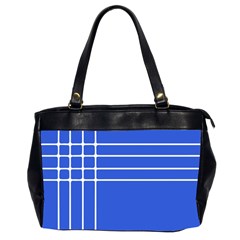 Stripes Pattern Template Texture Blue Office Handbags (2 Sides)  by Nexatart