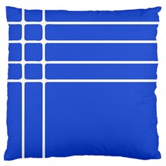 Stripes Pattern Template Texture Blue Large Cushion Case (one Side) by Nexatart