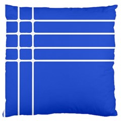 Stripes Pattern Template Texture Blue Large Flano Cushion Case (two Sides) by Nexatart