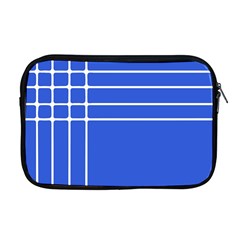 Stripes Pattern Template Texture Blue Apple Macbook Pro 17  Zipper Case by Nexatart