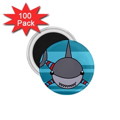 Shark Sea Fish Animal Ocean 1 75  Magnets (100 Pack)  by Nexatart