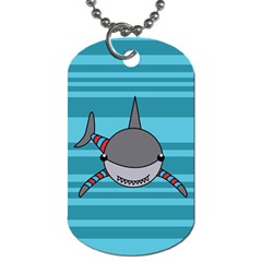 Shark Sea Fish Animal Ocean Dog Tag (one Side) by Nexatart