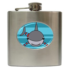 Shark Sea Fish Animal Ocean Hip Flask (6 Oz) by Nexatart