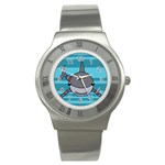 Shark Sea Fish Animal Ocean Stainless Steel Watch Front