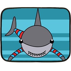 Shark Sea Fish Animal Ocean Fleece Blanket (mini) by Nexatart