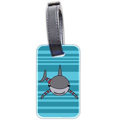 Shark Sea Fish Animal Ocean Luggage Tags (two Sides) by Nexatart